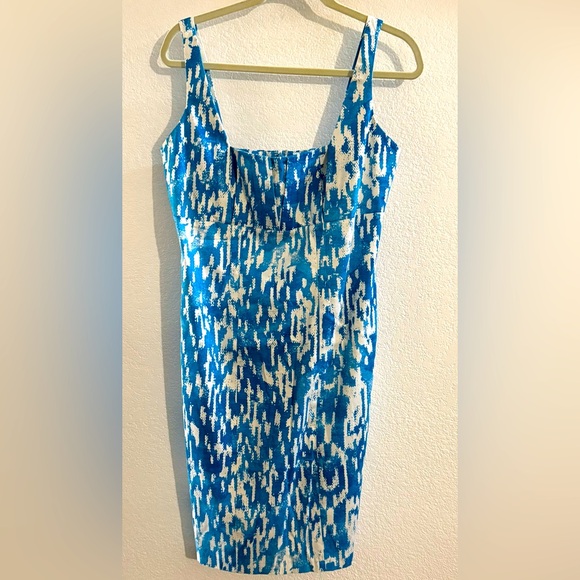 Calvin Klein sleeveless blue/white dress size 10 - Picture 1 of 6